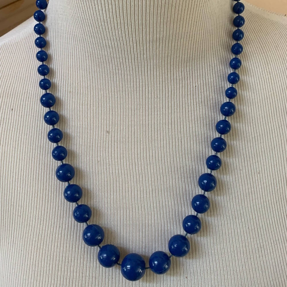 Blue beaded necklace